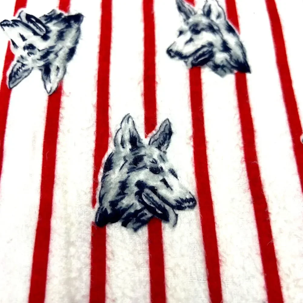 Vintage Cotton Flannel German Shepherd Themed Fabric 36